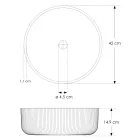 Runt tvättställ i Plissè venetianskt glas Tillverkat i Italien - Zirkon Viadurini