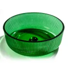 Runt tvättställ i Plissè venetianskt glas Tillverkat i Italien - Zirkon Viadurini