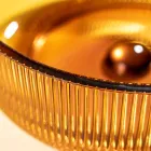 Runt tvättställ i Plissè venetianskt glas Tillverkat i Italien - Zirkon Viadurini