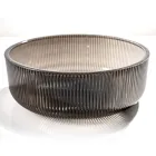 Runt tvättställ i Plissè venetianskt glas Tillverkat i Italien - Zirkon Viadurini