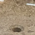 Rund diskbänk, ett stycke, i natursten från Ziva Viadurini