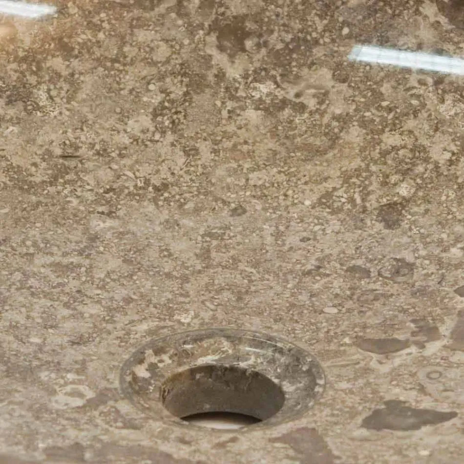 Rund diskbänk, ett stycke, i natursten från Ziva Viadurini