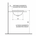 Spolat badrumssänk i eldlera och guld gjord i Italien, Otis Viadurini