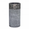 Fristående cylindriskt handfat i grå marmor - Cremino