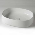 Oval bänkskål Tvättställ L 50 cm i keramik Tillverkad i Italien - Cordino
