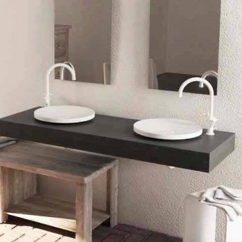 Rund design frittstående badrumsvink i italiensk grädde