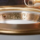 Inbyggt handfat i handgjuten eldlera Tillverkad i Italien - Erioli Viadurini