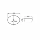 Vit keramisk oval bänkskål Tillverkad i Italien - Bergen Viadurini