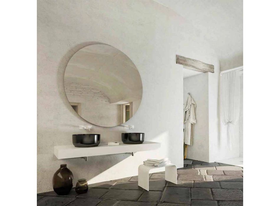 Modernt design frittstående runt handfat tillverkat i Italien Dalmine Viadurini