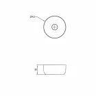 Modernt design frittstående runt handfat tillverkat i Italien Dalmine Viadurini