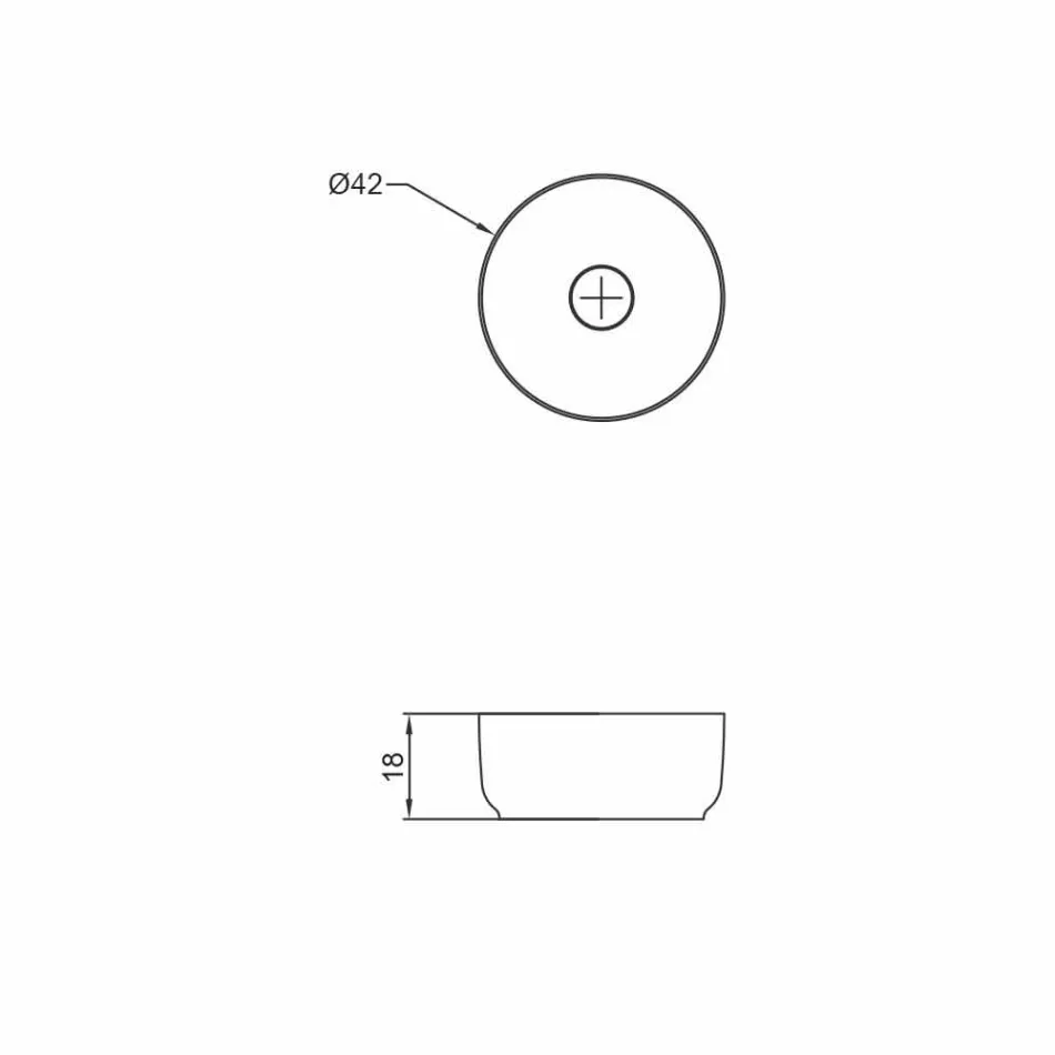 Modernt design frittstående runt handfat tillverkat i Italien Dalmine Viadurini