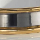 Design halvhålt badrumssänk i eldlera gjord i Italien, Manilo Viadurini