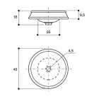 Design halvhålt badrumssänk i eldlera gjord i Italien, Manilo Viadurini