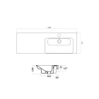 Inbyggt och högermonterat tvättställ i Maida-keramik Viadurini