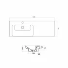 Modern vänster dold diskbänk i Ceramica Maida Viadurini