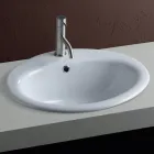 Modern design vit keramisk diskho - Papavero Viadurini