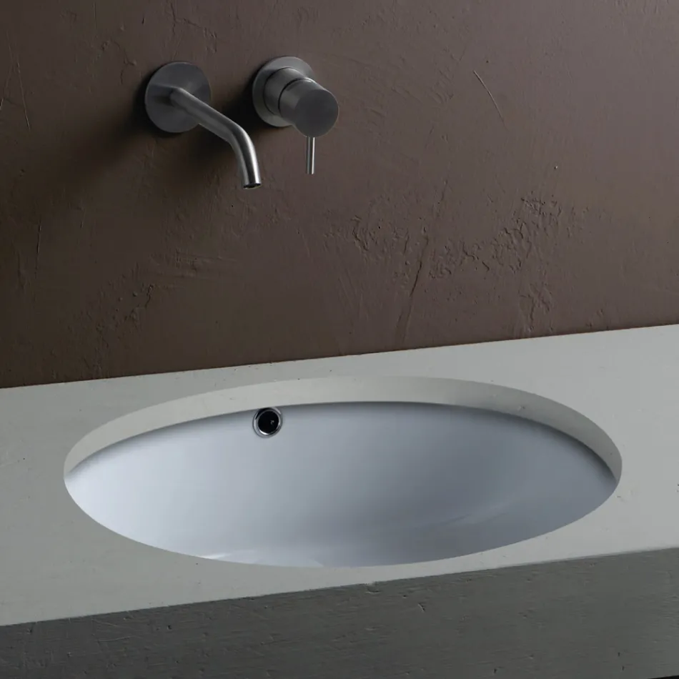 Modern design undermonterad keramisk diskho - Papavero Viadurini