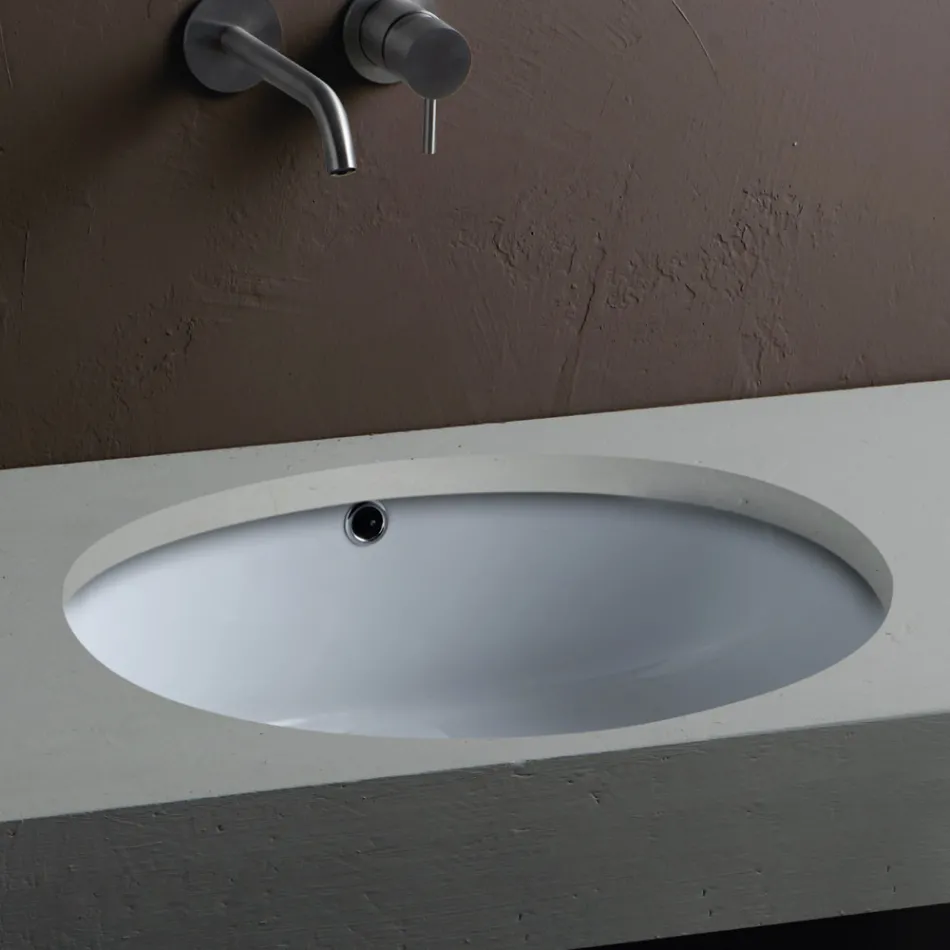 Modern design undermonterad keramisk diskho - Papavero Viadurini