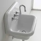 Handfat vägg i vitt keramik rektangulär utformning Davis Viadurini