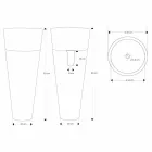 Modern kolumn fristående tvättställ i vit marmor - Merlo Viadurini