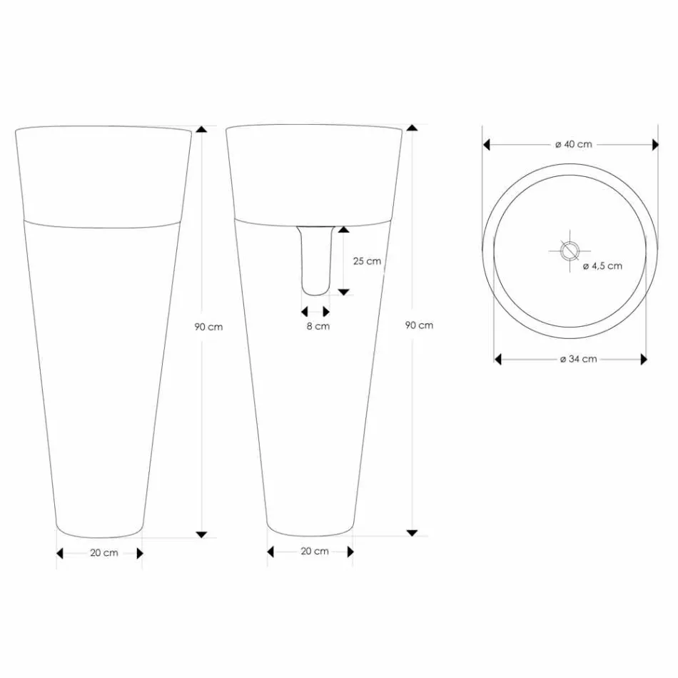 Modern kolumn fristående tvättställ i vit marmor - Merlo Viadurini