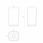 Frittstående cirkulärt frittstående handfat tillverkat i Italien, Lallio Viadurini