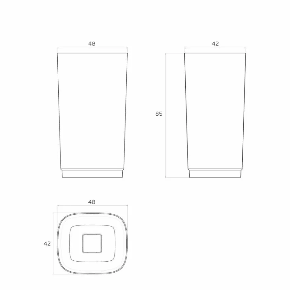 Frittstående cirkulärt frittstående handfat tillverkat i Italien, Lallio Viadurini