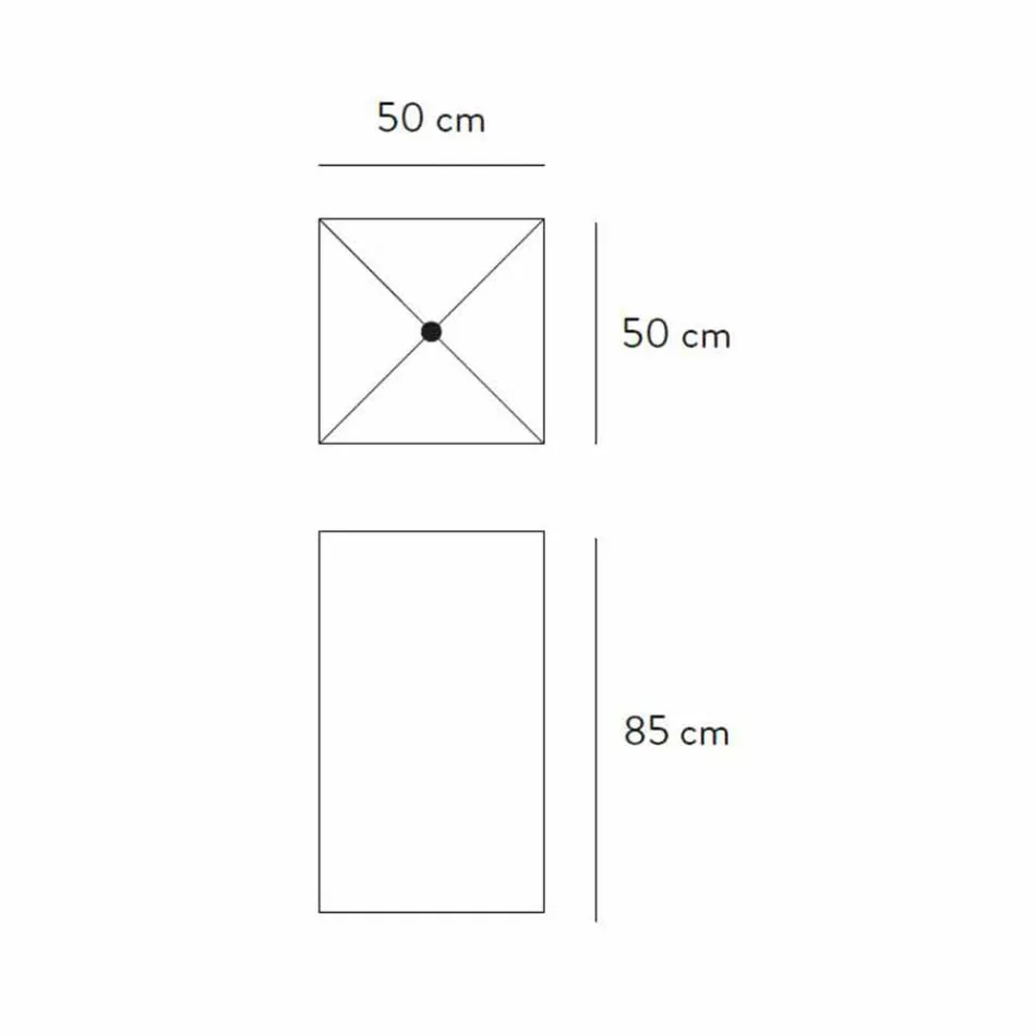 Golvhandfat i geometrisk design i porslinstengods 4 ytbehandlingar - Calogero Viadurini