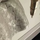 Vitt silver keramisk bänkskål tvättat i Italien Cubo Viadurini