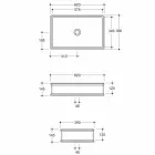 Design keramisk tvättställ med guldgräns gjord i Italien Debora Viadurini