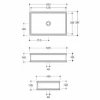 Design keramisk tvättställ med guldgräns gjord i Italien Debora Viadurini
