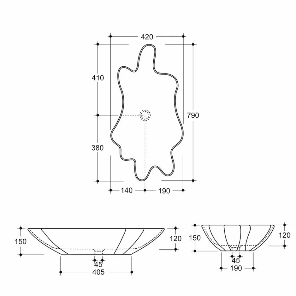 Designer tvättställ keramiskt svart och guld tillverkat i Italien Rayan Viadurini