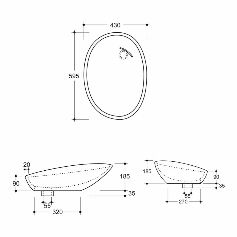 Design keramisk diskbänk tvättställ med orange sebra gjord i Italien Glänsande Viadurini