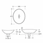 Svarta keramiska zebra design diskbänken tvättställ gjord i Italien Djur Viadurini