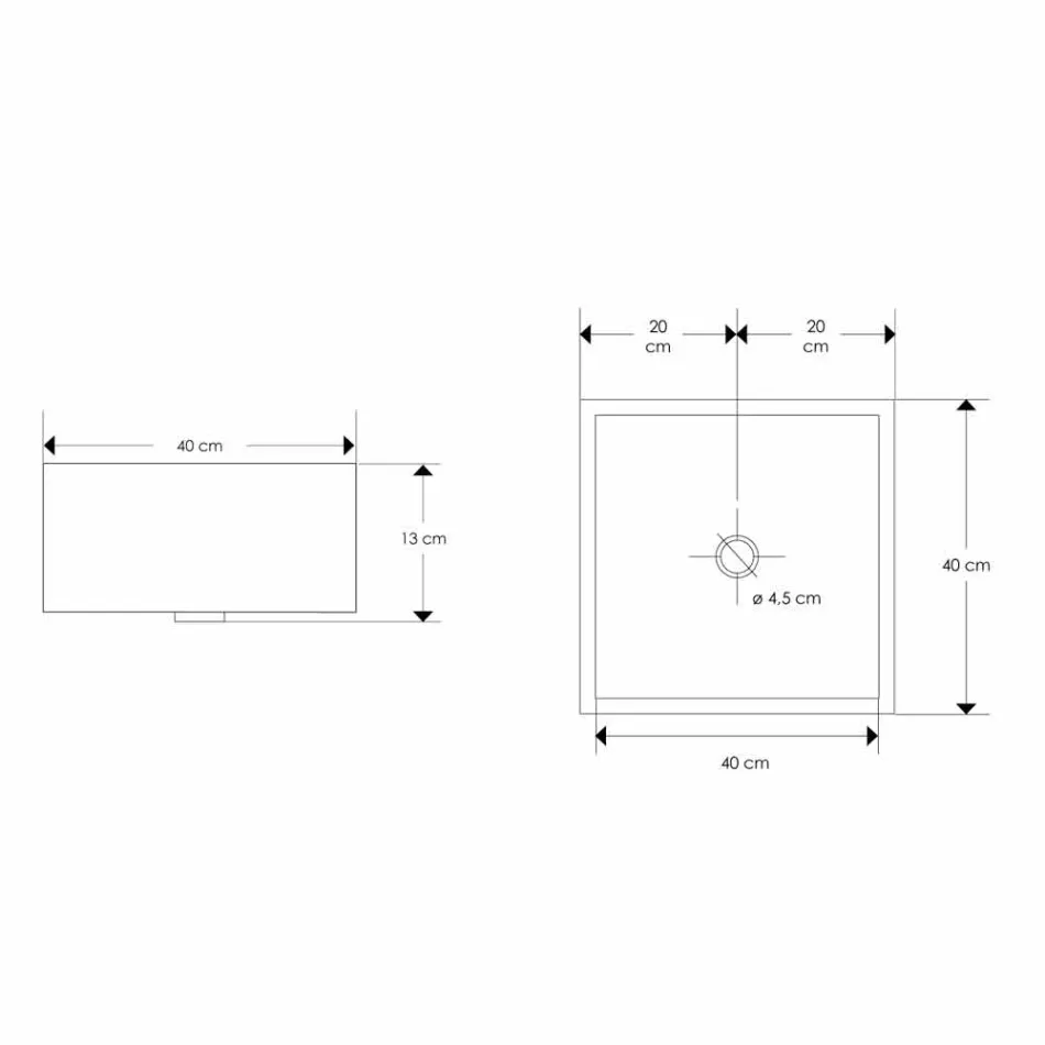 Design bänkskiva tvättställ med hartsplåt - Duca Viadurini