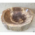 Handgjord designhink i Star Big fossilt trä Viadurini