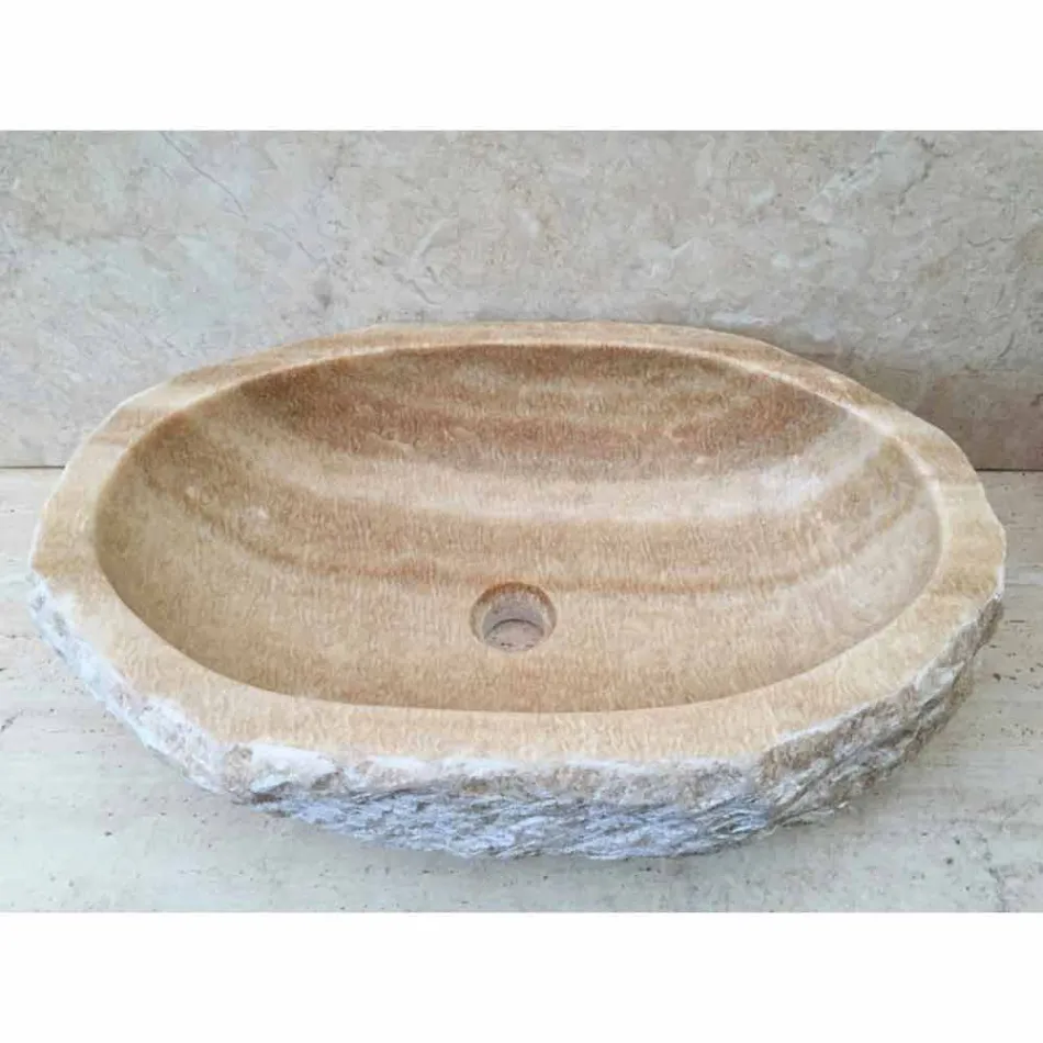 Bänkskivan handfat för Laia badrum i natursten Viadurini