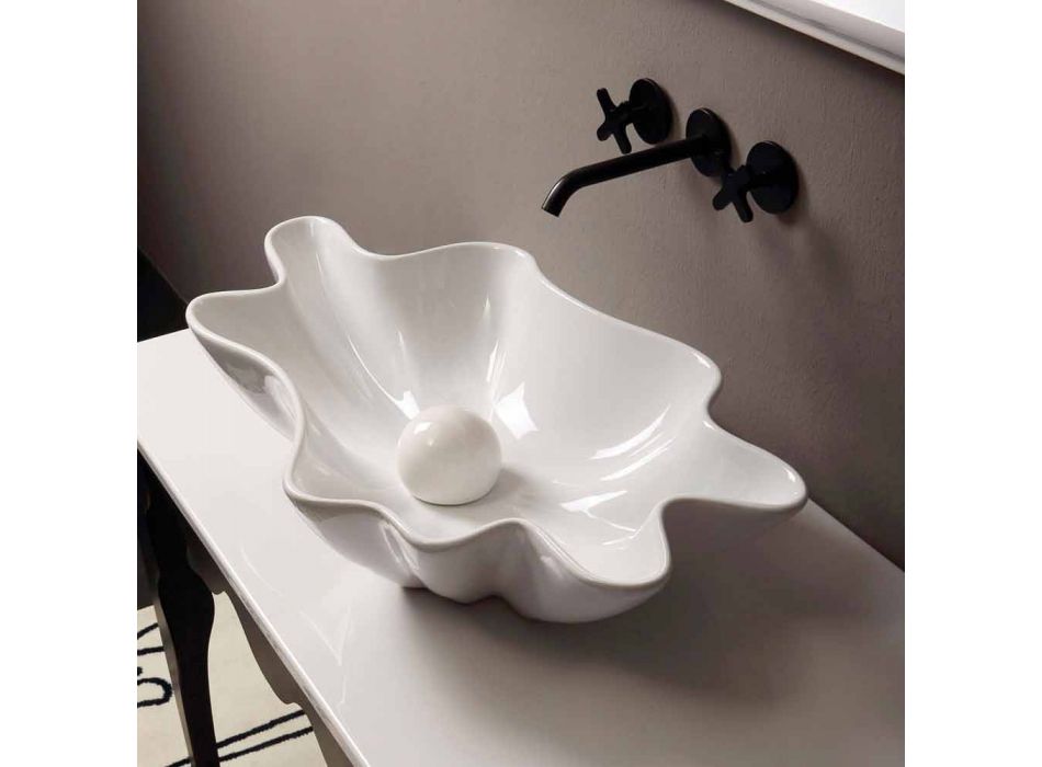 Modernt design keramiskt diskbänken tvättas i Italien Rayan Viadurini