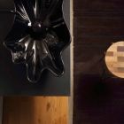 Modernt designbänk svart keramiskt handfat tillverkat i Italien Rayan Viadurini