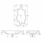 Modernt designbänk svart keramiskt handfat tillverkat i Italien Rayan Viadurini