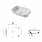 Designa handfat eller vägg i keramisk Riardo Viadurini