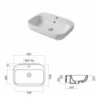 Designa handfat eller vägg i keramisk Riardo Viadurini