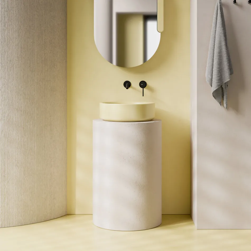 42 cm diameter handfat i keramik Tillverkat i Italien - Girl Viadurini