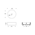 42 cm diameter keramisk handfat tillverkat i Italien - Girl Viadurini