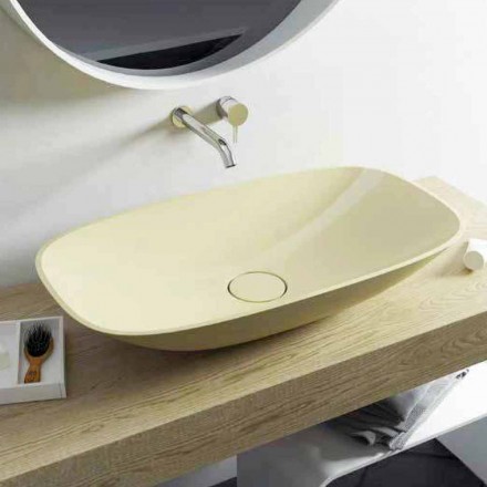 Modern design gjord i Italien frittstående badrum sjunker Taormina Big Viadurini