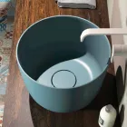 Frittstående cirkulärt tvättställ som tillverkas i Italien, Lallio Viadurini