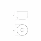 Frittstående cirkulärt tvättställ som tillverkas i Italien, Lallio Viadurini