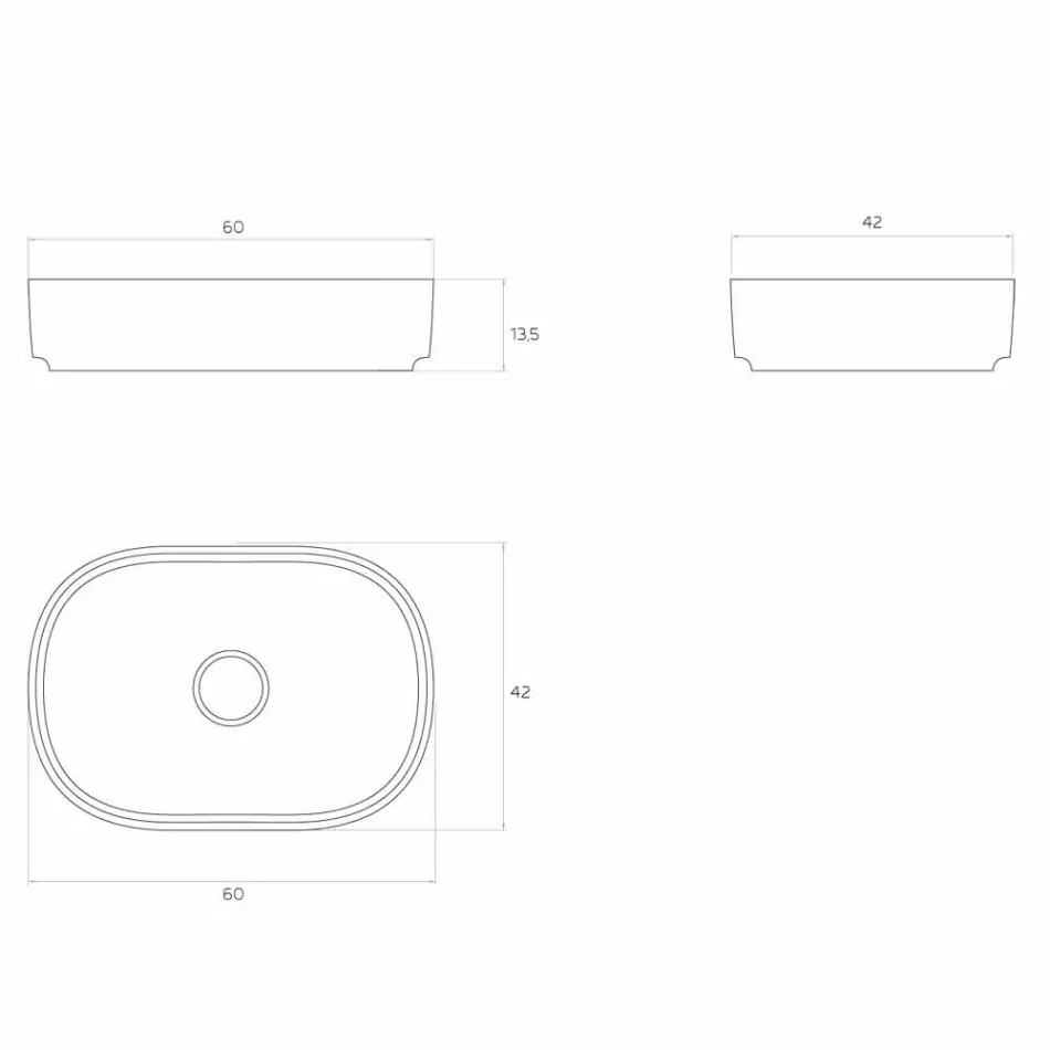 Gjord i Italien frittstående design diskbänk, Formicola Viadurini