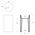 Fristående tvättställ i keramik, tillverkat i Italien - Ragazza Viadurini