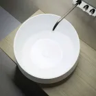 Frittstående tvättställ i fast yta gjord i Italien, Dongo Viadurini